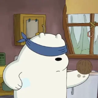 ⭐ emoji Polar (We Bare Bears) ⬩❀⬩ @monochromeabril Telegram sticker 16 of 120