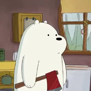 ⭐ emoji Polar (We Bare Bears) ⬩❀⬩ @monochromeabril Telegram sticker 15 of 120