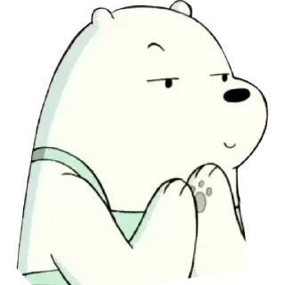 😏 emoji Polar (We Bare Bears) Telegram sticker 19 of 24