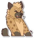 😮 emoji Spotted Hyena Telegram sticker 8 of 85