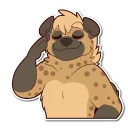 😌 emoji Spotted Hyena Telegram sticker 14 of 120