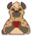 ❤ emoji Spotted Hyena Telegram sticker 24 of 85