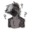 ❓ emoji Ryff the Spotted Hyena Telegram sticker 11 of 32