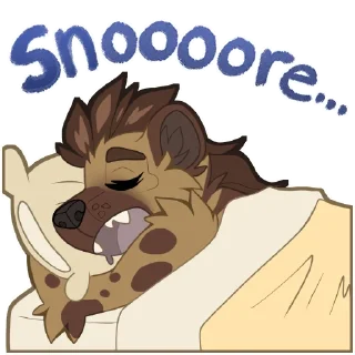 😴 emoji Jed the Hyena - by @SukariDragon Telegram sticker 8 of 21