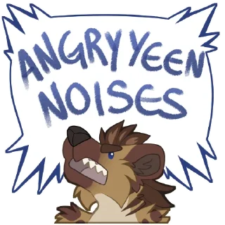 🗯 emoji Jed the Hyena - by @SukariDragon Telegram sticker 17 of 21