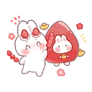 🍓 emoji bunny pie !! ୨ 🐰 ୧ @nkplz Telegram sticker 21 of 24
