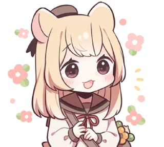 ☺️ emoji hamstar-girl by sazi@LINE Telegram sticker 13 of 41