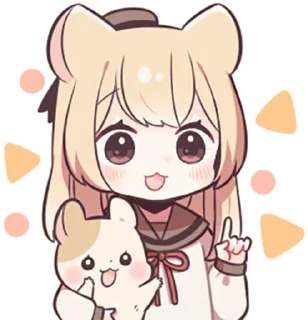 ❕ emoji hamstar-girl by sazi@LINE Telegram sticker 23 of 41