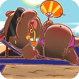 🫥 emoji Moo Deng Telegram sticker 17 of 54