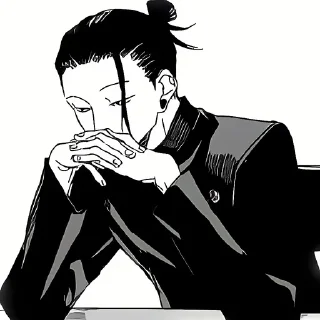 ⚫️ emoji Geto Suguru | @Toji_sama Telegram sticker 10 of 120