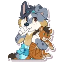 😇 emoji Mokie Mutt Telegram sticker 10 of 31