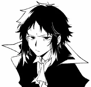 🖤 emoji Ryunosuke Akutagawa Telegram sticker 14 of 23
