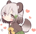 😊 emoji Lovely Raccoon Girl by SR Telegram sticker 6 of 41