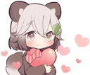 💝 emoji Lovely Raccoon Girl by SR Telegram sticker 11 of 41