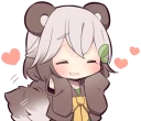 😍 emoji Lovely Raccoon Girl by SR Telegram sticker 23 of 41