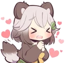 😫 emoji Lovely Raccoon Girl by SR Telegram sticker 10 of 41