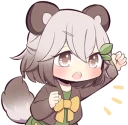 ✊️ emoji Lovely Raccoon Girl by SR Telegram sticker 24 of 41