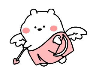 👼 emoji Chubby White Bear || @GreySunders Telegram sticker 19 of 24