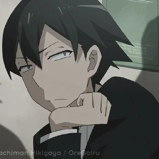 😒 emoji OreGairu by @animestickersii Telegram sticker 19 of 48