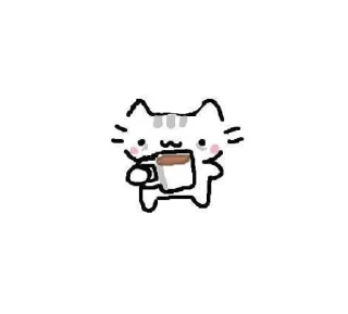 ☕️ emoji silly cats. Telegram sticker 20 of 80