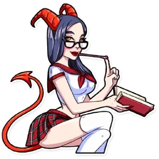 😈 emoji Miss Devil Telegram sticker 10 of 26