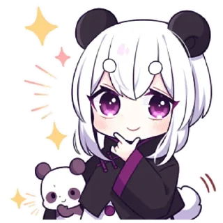 🤔 emoji ᯤ Panda Girl┇@MaximXStore Telegram sticker 7 of 40