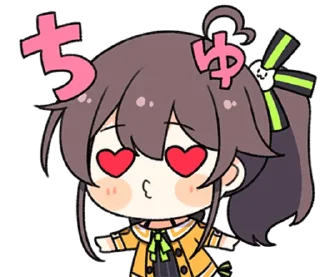 🥰 emoji hololive "Natsuiro Matsuri" @WinnieNyaNya Telegram sticker 21 of 24
