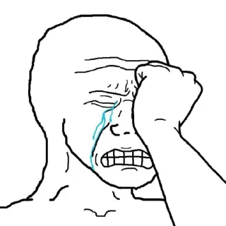 😭 emoji Wojak | @CentralStickers Telegram sticker 13 of 50