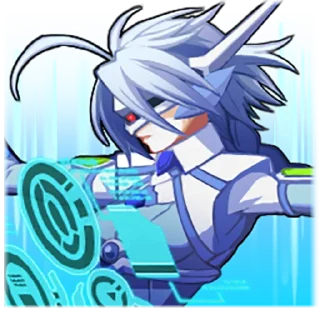 😐 emoji BlazBlue Cross Tag Battle Stickers Telegram sticker 19 of 55