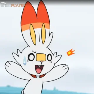😅 emoji Scorbunny Telegram sticker 7 of 120