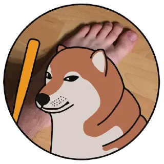 🦶 emoji DogeBonk.com $DOBO | @VVYRR Telegram sticker 16 of 38