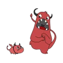 😟 emoji Little devils Telegram sticker 16 of 18