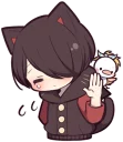 👋 emoji Black Kitten (4) Telegram sticker 19 of 84