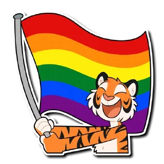 🏳️‍🌈 emoji Tiger 2 Telegram sticker 13 of 51