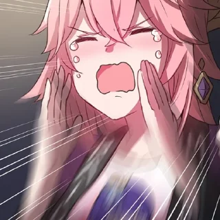 😭 emoji Yae Goddess Telegram sticker 11 of 35