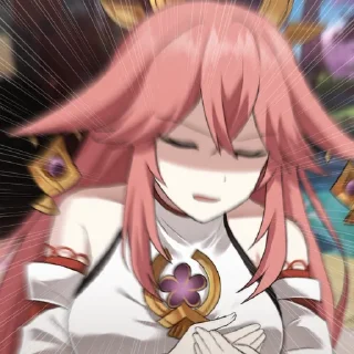 😨 emoji Yae Goddess Telegram sticker 10 of 35