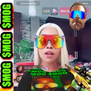 😹 emoji $MOG LIFE Telegram sticker 8 of 23