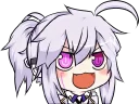 😀 emoji Ohayo face~~~ @Denki Telegram sticker 12 of 84