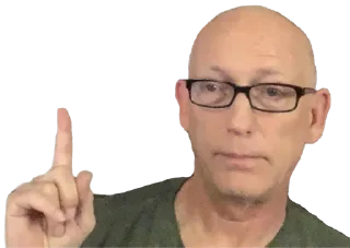 👆 emoji Based Scott Adams Telegram sticker 1 of 8