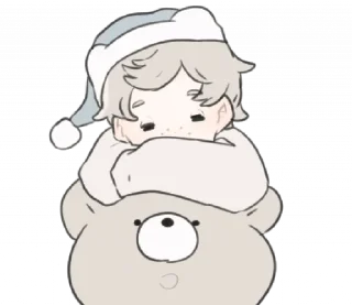 🧸 emoji a boy with his bear @darkestlace Telegram sticker 18 of 40