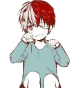 😢 emoji Todoroki - @blue_rose_sword Telegram sticker 23 of 52