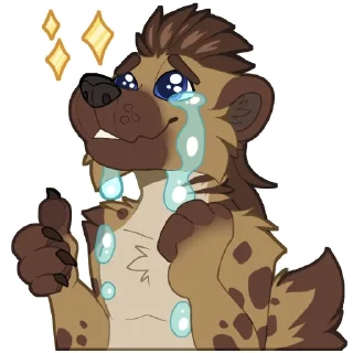 😭 emoji Jed the Hyena - by @SukariDragon Telegram sticker 10 of 21