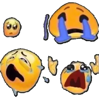 😭 emoji Emotions and feelings Telegram sticker 7 of 19