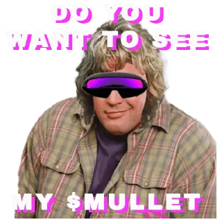 😏 emoji $MULLET MONEY MISSION Telegram sticker 4 of 26