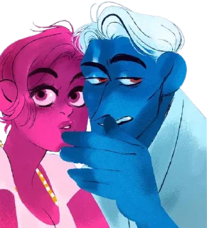 🤫 emoji Lore Olympus V by @Nantzui (@couple_matching) Telegram sticker 19 of 120