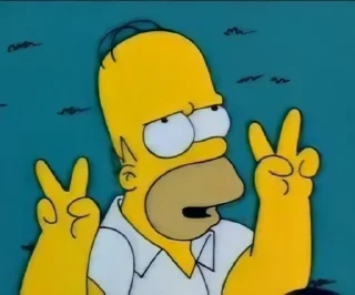✌️ emoji homer simpson mood by @lov7ly Telegram sticker 11 of 43