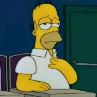 🤨 emoji homer simpson mood by @lov7ly Telegram sticker 7 of 43