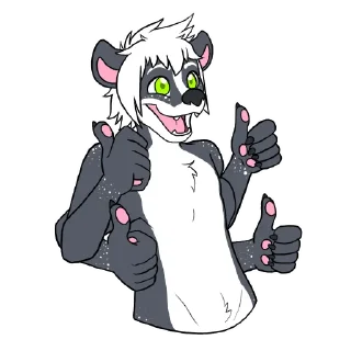 👍 emoji Juniper 🦨 @skunktaur Telegram sticker 10 of 119