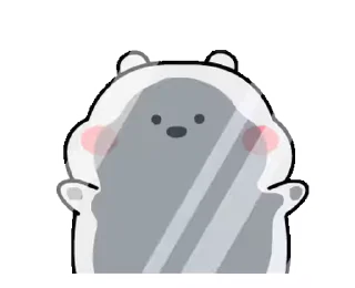 💠 emoji Chubby White Bear || @GreySunders Telegram sticker 24 of 24