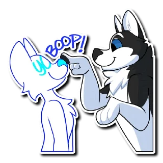 👃 emoji Kane Husky Telegram sticker 22 of 46